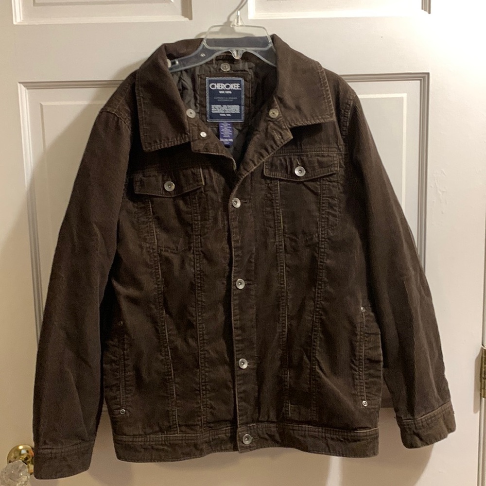 Cherokee corduroy barn jacket with quilted interior